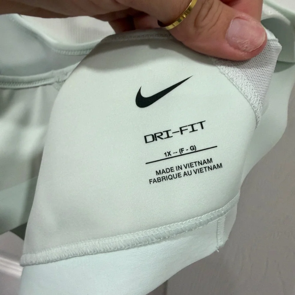 Nike Dri-FIT High Support Sports Bra Mint Green 1X F-G Racerback Mesh DD0428-379